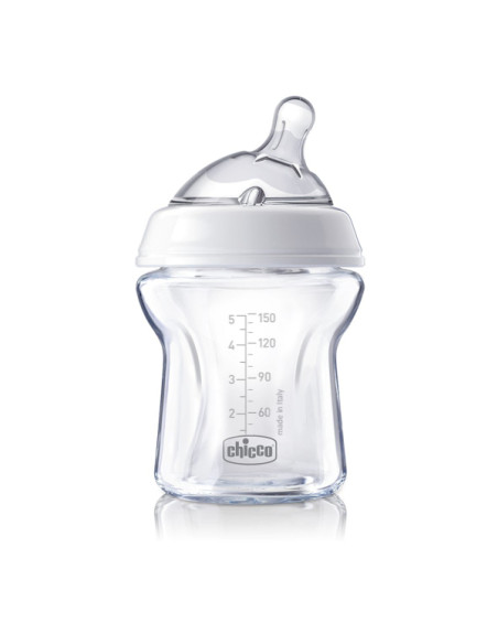 Chicco Стъклено шише Natural Feeling 0м+,150 мл