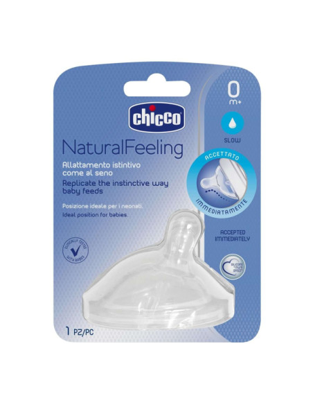 Chicco Биберон за хранене Natural Feeling, 0м+