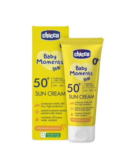 Chicco Слънцезащитен крем SPF 50+, 2м+, 75 мл