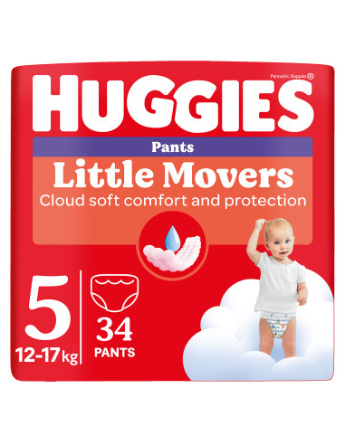 Huggies Бебешки пелени гащички Little Movers 5,...
