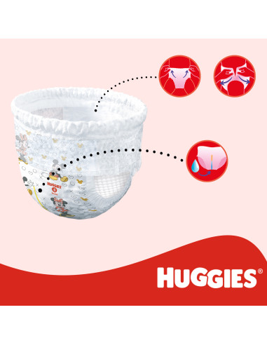 Huggies Бебешки пелени гащички Little Movers 5,...