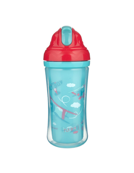 Чаша с двойни страни със силиконова сламка 260 мл Planes