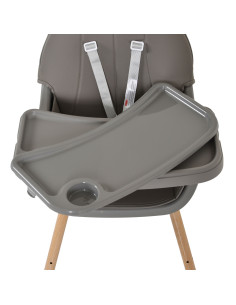 Стол за хранене Biscotti 2 в 1 сив 2