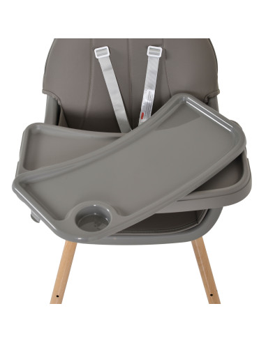 Стол за хранене Biscotti 2 в 1 сив