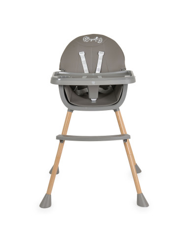 Стол за хранене Biscotti 2 в 1 сив