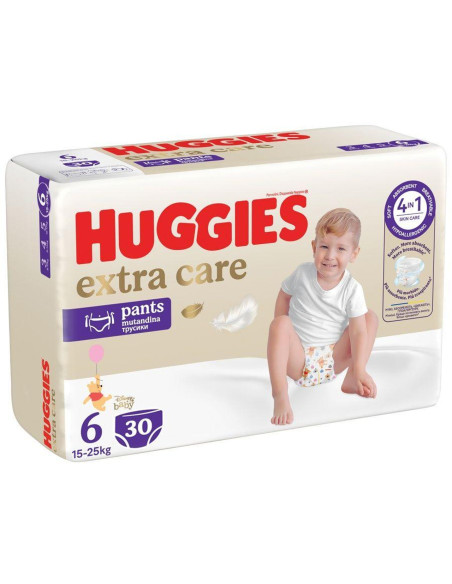 Huggies Бебешки пелени гащички Extra Care 6, 15-25кг, 30бр.