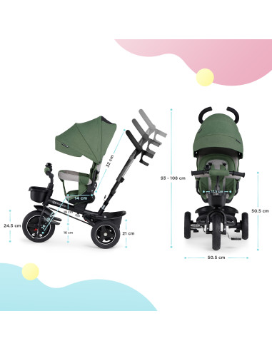 Kinderkraft SPINSTEP триколка зелена KRSPST00GRE