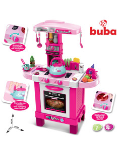 Детска индукционна кухня с чайник Buba 008-939, Розова 2