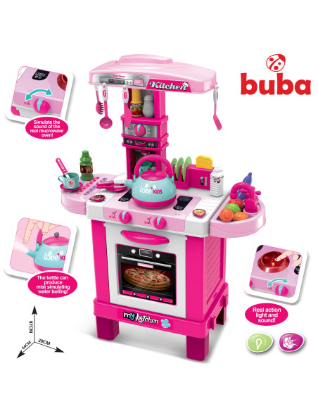 Детска индукционна кухня с чайник Buba 008-939, Розова