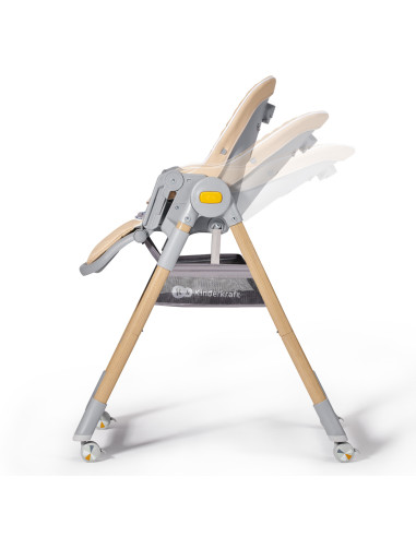 KinderKraft столче за хранене LASTREE дървесно...