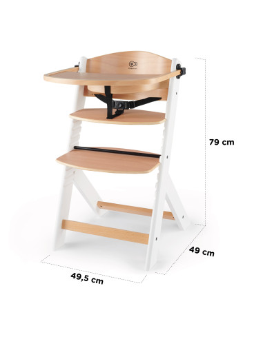 KinderKraft столче за хранене ENOCK чисто сиво...