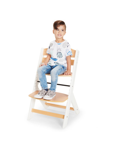 KinderKraft ст.за хр. ENOCK дървено/сиви крака...