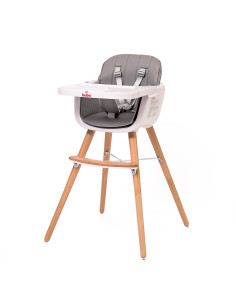 Buba Carino столче за хранене 2в1 сиво 2