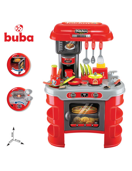Детска комплект кухня 008-908A червена
