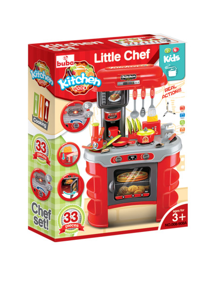 Детска комплект кухня 008-908A червена