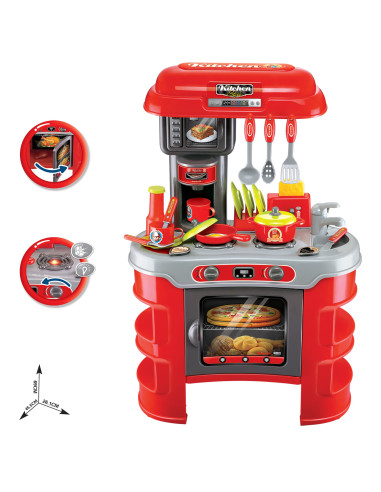Детска комплект кухня 008-908A червена