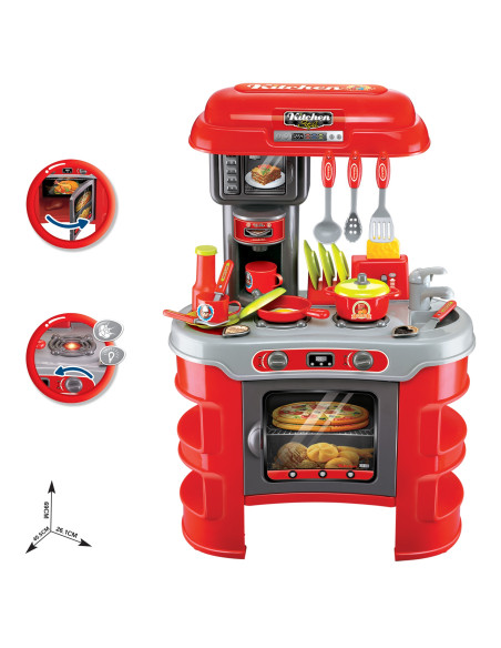 Детска комплект кухня 008-908A червена