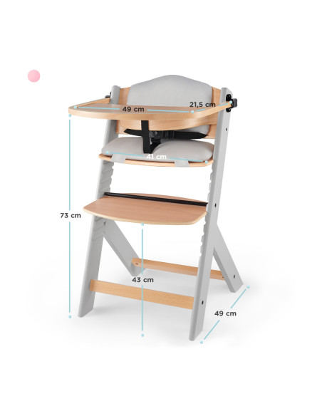 KinderKraft ст.за хр. + възглавница ENOCK сиво KHENOC0PGRY