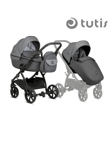 Tutis UNO 5+ бебешка количка 2в1 022 Grey