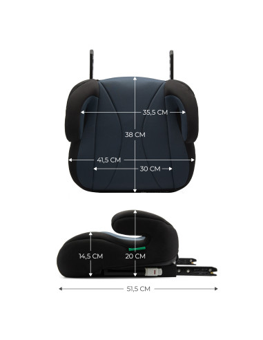 KinderKraft I-BOOST бустерна седалка за кола GREY