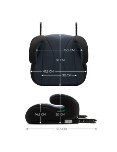 KinderKraft I-BOOST бустерна седалка за кола BLACK