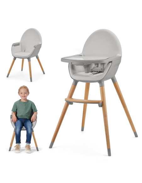 Kinderkraft FINI 2 столче за хранене GREY