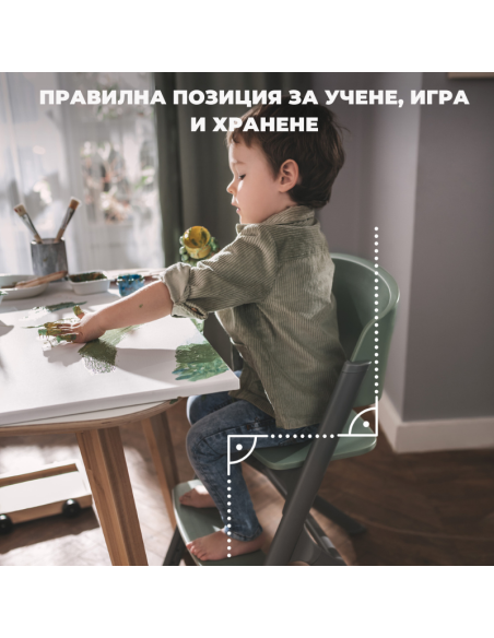 Kinderkraft LIVY столче за хранене + CALMEE шезлонг HAPPY SHAPES