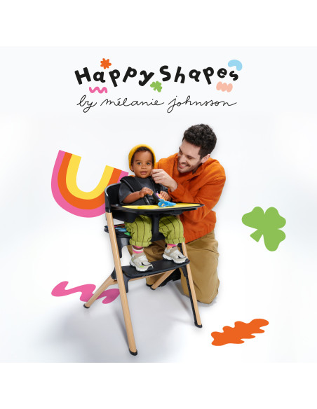 Kinderkraft LIVY столче за хранене + CALMEE шезлонг HAPPY SHAPES