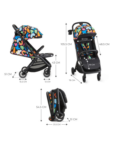 Kinderkraft NUBI 2 бебешка количка HAPPY SHAPES