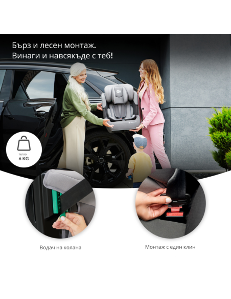 Kinderkraft столче за кола COMFORT UP i-Size HAPPY SHAPES