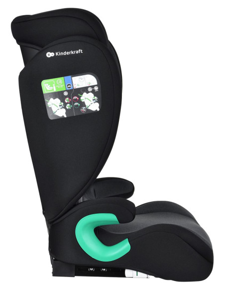 Kinderkraft столче за кола JUNIOR FIX 2 i-Size GRAPHITE BLACK