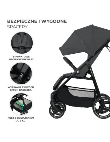 Kinderkraft TRIG 3 бебешка количка GRANITE GREY