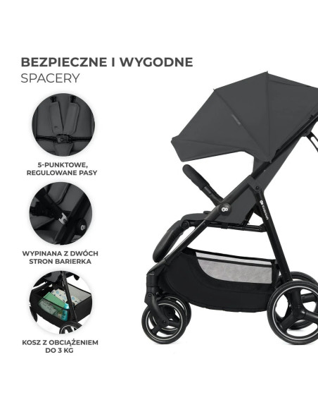 Kinderkraft TRIG 3 бебешка количка GRANITE GREY