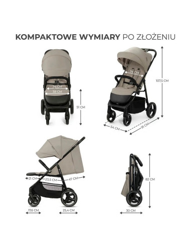 Kinderkraft TRIG 3 бебешка количка STONE BEIGE