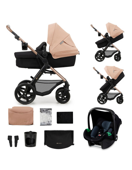 KinderKraft MOOV 2 бебешка количка 3в1 SAND BEIGE