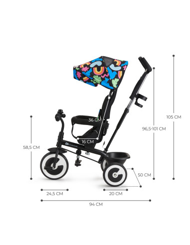 Kinderkraft ASTON триколка HAPPY SHAPES