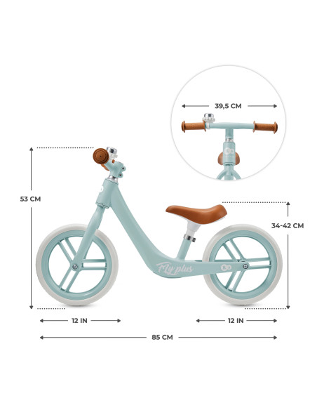 Kinderkraft FLY PLUS колело за баланс BABY BLUE