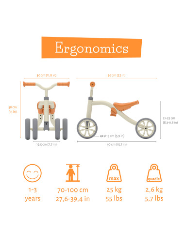 Chillafish Quadie CPQD01GRE играчка за яздене GREY