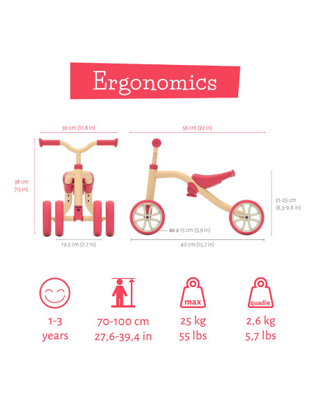 Chillafish Quadie CPQD01PEA играчка за яздене PEACH