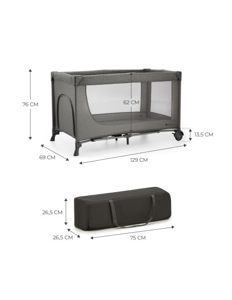 Kinderkraft JOY SIMPLE 2 бебешка кошара DARK GREY