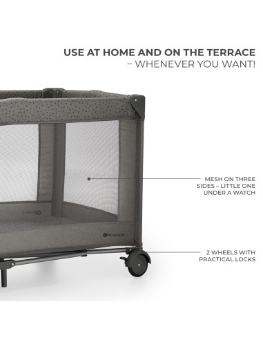 Kinderkraft JOY SIMPLE 2 бебешка кошара DARK GREY