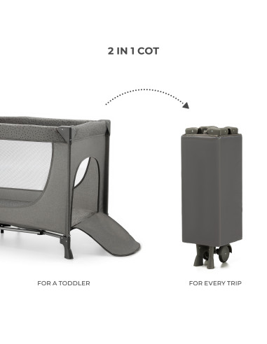 Kinderkraft JOY SIMPLE 2 бебешка кошара DARK GREY