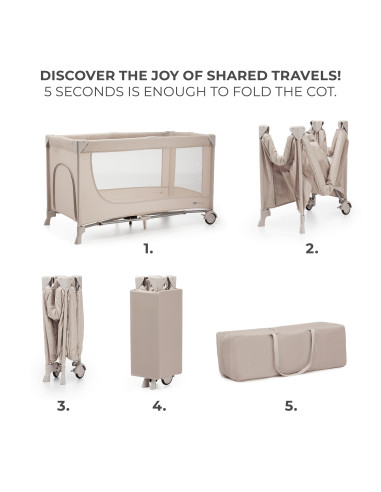 Kinderkraft JOY SIMPLE 2 бебешка кошара BEIGE