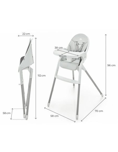 Kinderkraft DINNLY столче за хранене