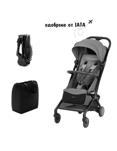 KinderKraft PILOT 2 бебешка количка PLATINUM GRAY