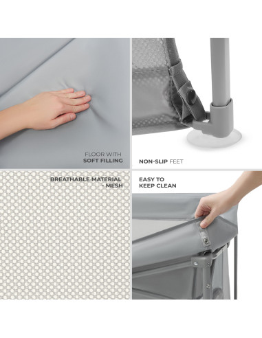 Kinderkraft ZIKI кошара за игра GREY