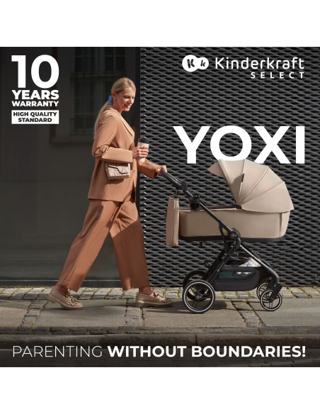 Kinderkraft YOXI бебешка количка 3в1 SAND BEIGE