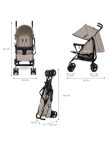 Kinderkraft бебешка количка TIK STONE BEIGE