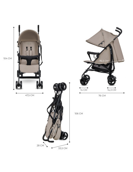 Kinderkraft бебешка количка TIK STONE BEIGE