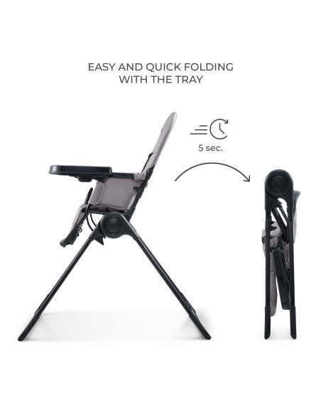 Kinderkraft BINCI столче за хранене GREY